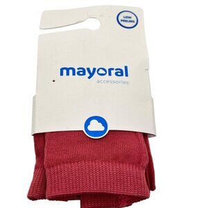 Mayoral Girls Tights 12 Regular Cotton/Polyester Blend Colorete Coral NWT